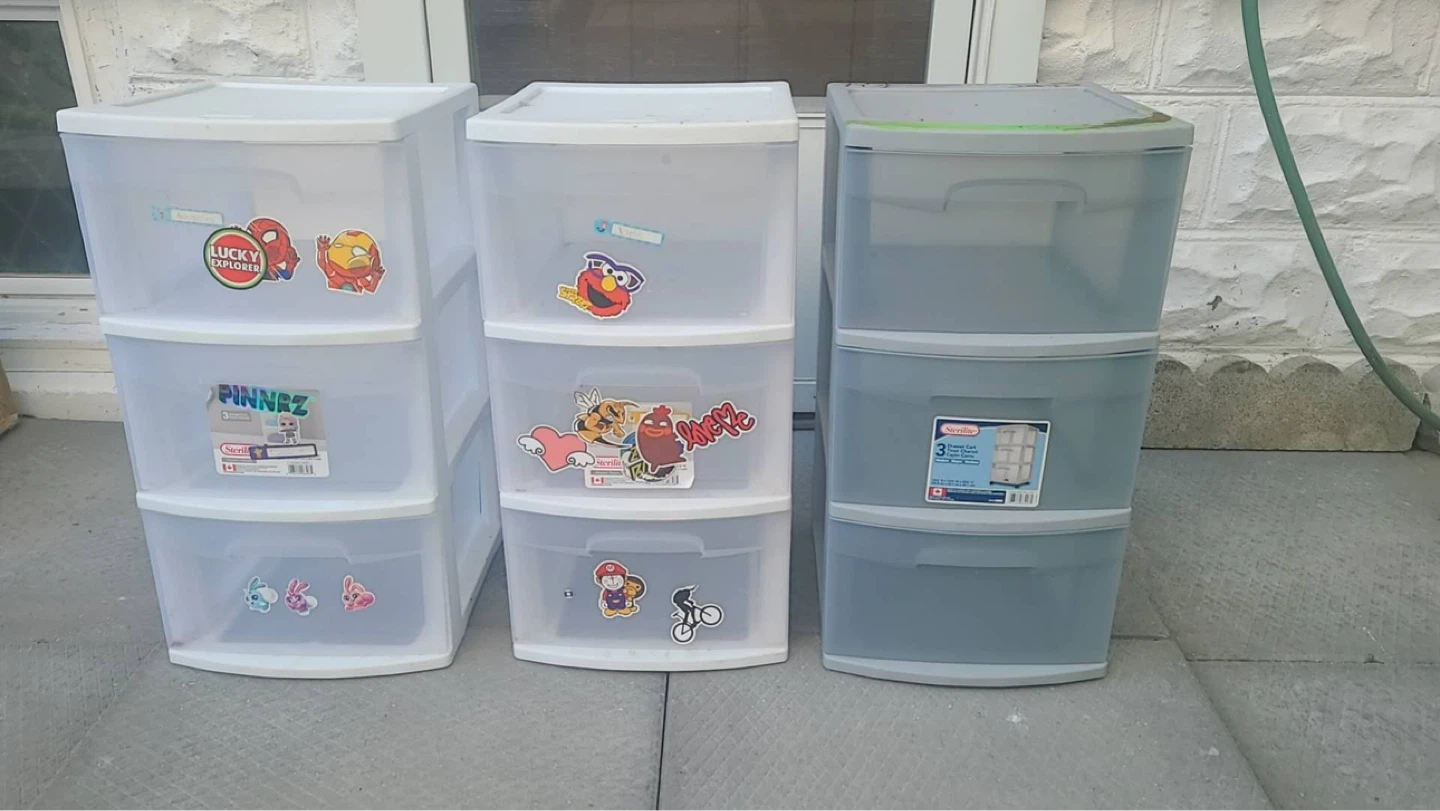 Sterilite 3 Drawer Cart Organizer