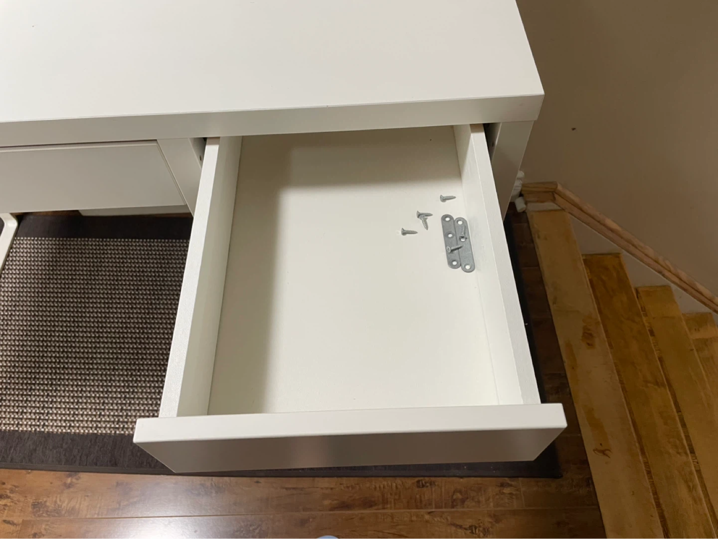 IKEA Micke White Desk with Storage - photo 3