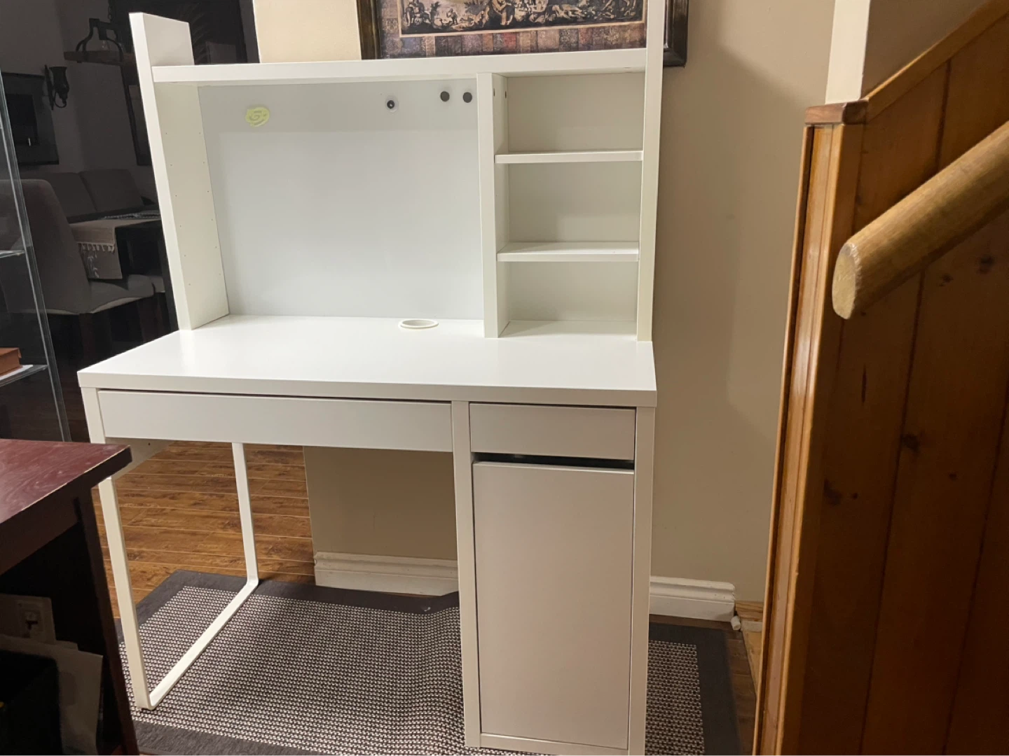 IKEA Micke White Desk with Storage