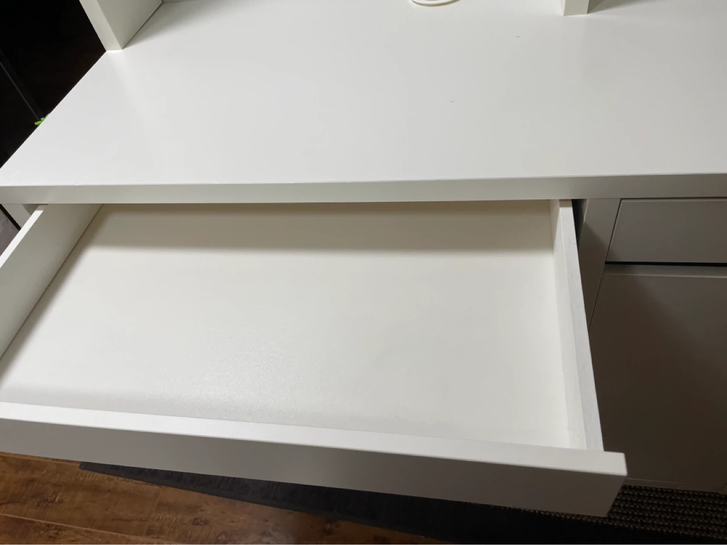 IKEA Micke White Desk with Storage - photo 2