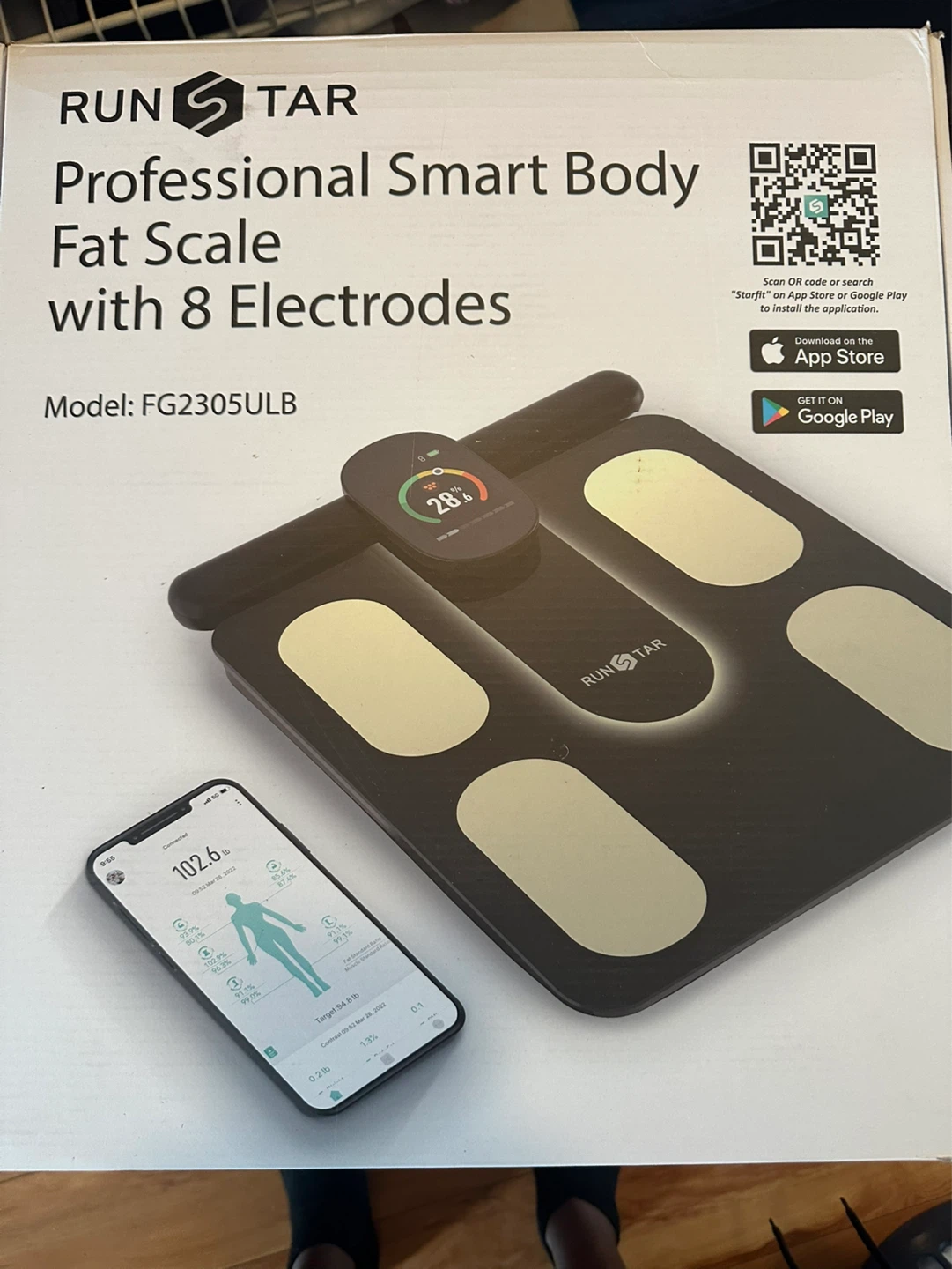 RUN STAR Professional Smart Body Fat Scale with 8 Electrodes - photo 2