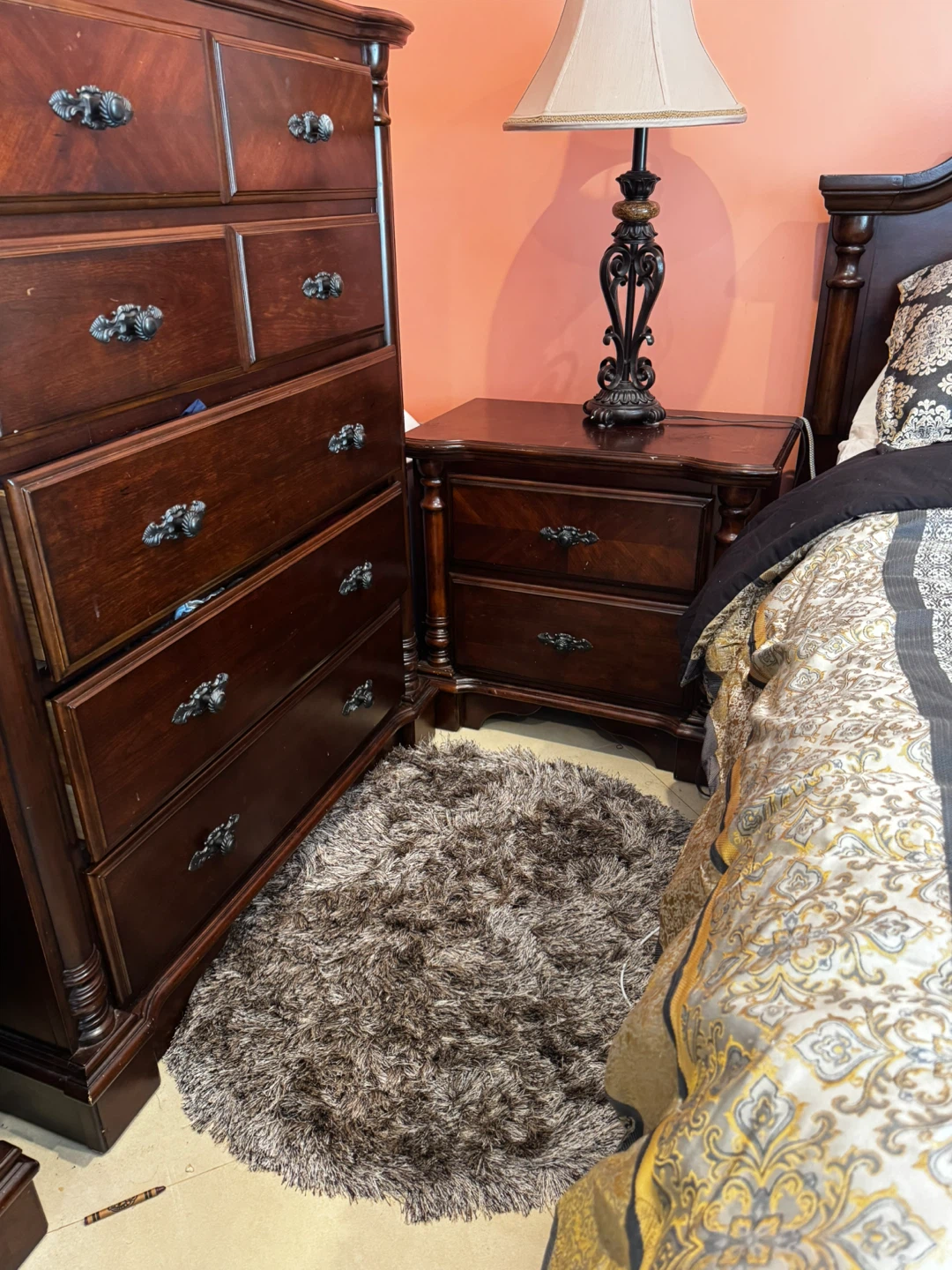 Dark Wood Bedroom Furniture Set - Dresser, Nightstand, Chest - photo 3