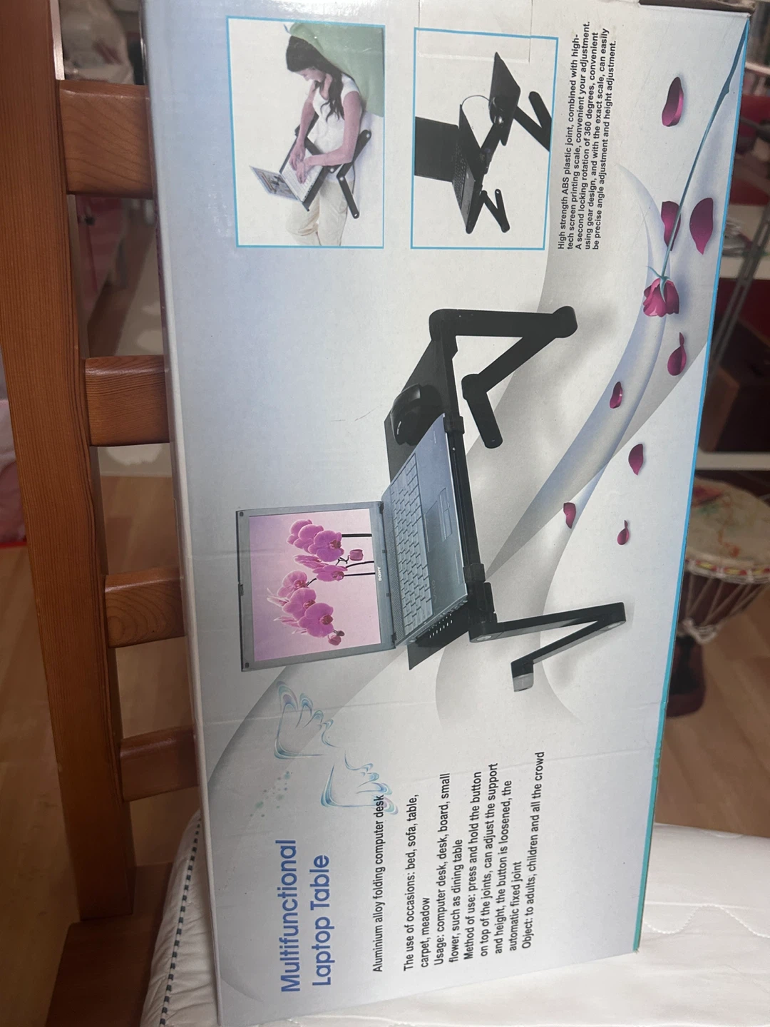 Multifunctional Aluminum Alloy Folding Laptop Table - photo 3
