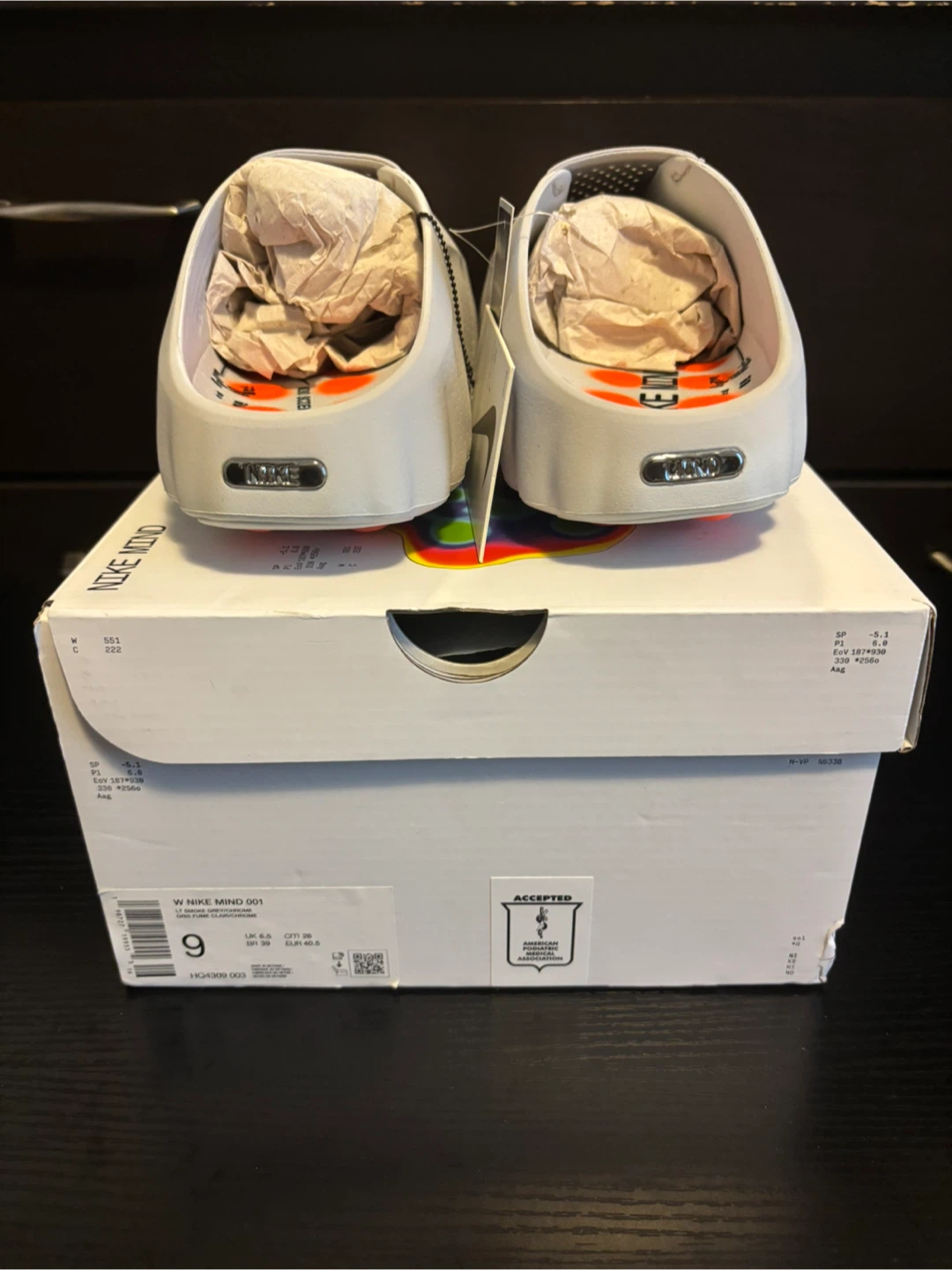 Nike Mind 001 Slide Light Smoke Grey size 9 Women’s/8 Men’s - photo 3