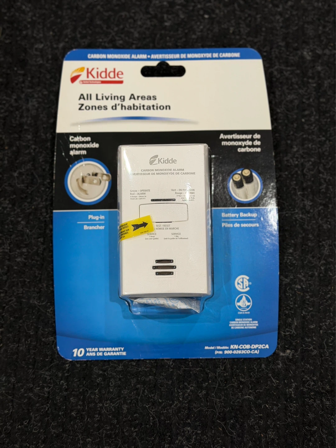 Kidde Carbon Monoxide Alarm KN-COB-DP2CA - photo 2