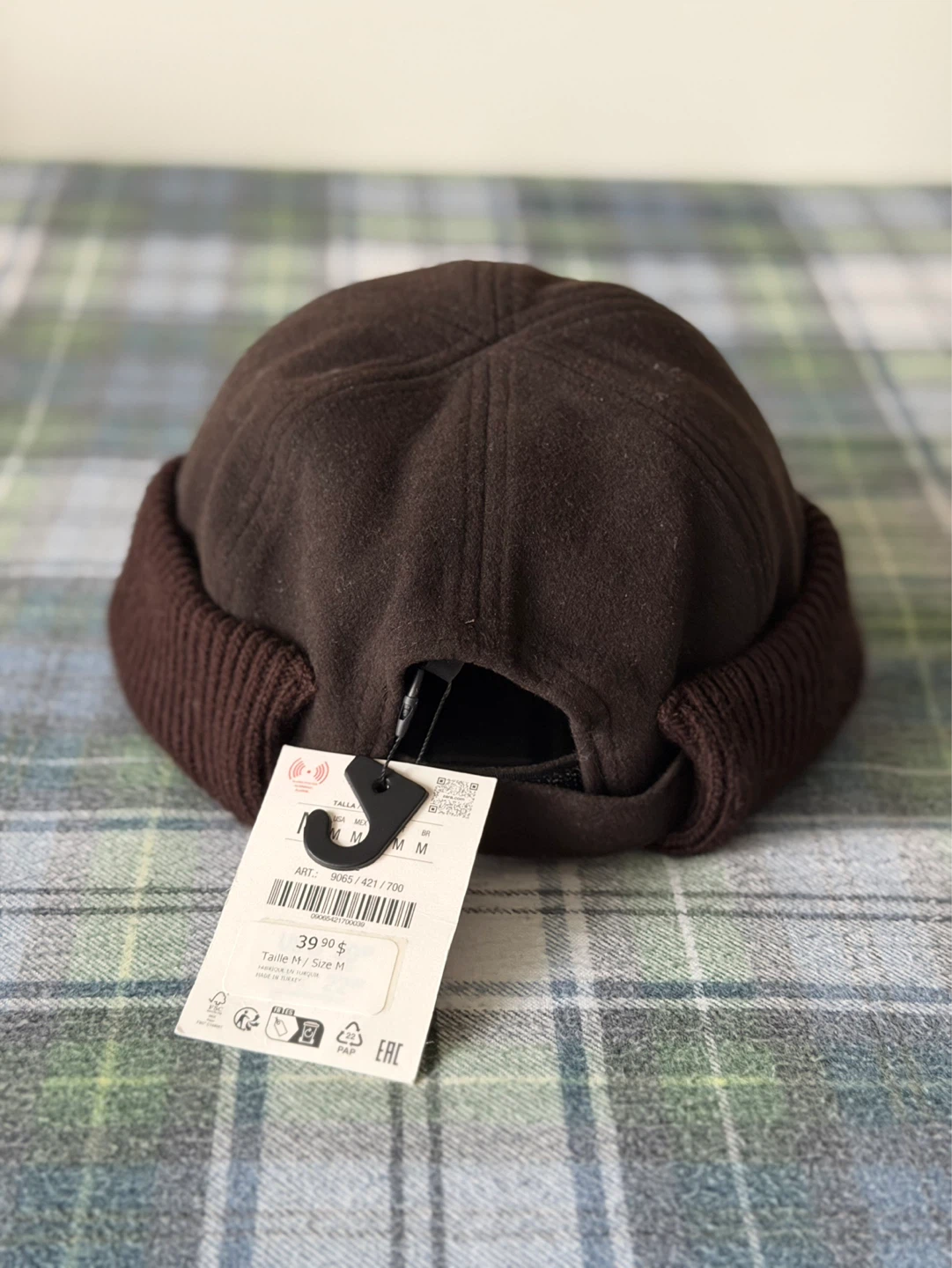 Brown Beanie Hat - Size M