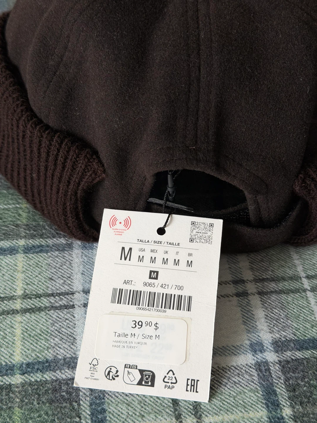 Brown Beanie Hat - Size M - photo 4