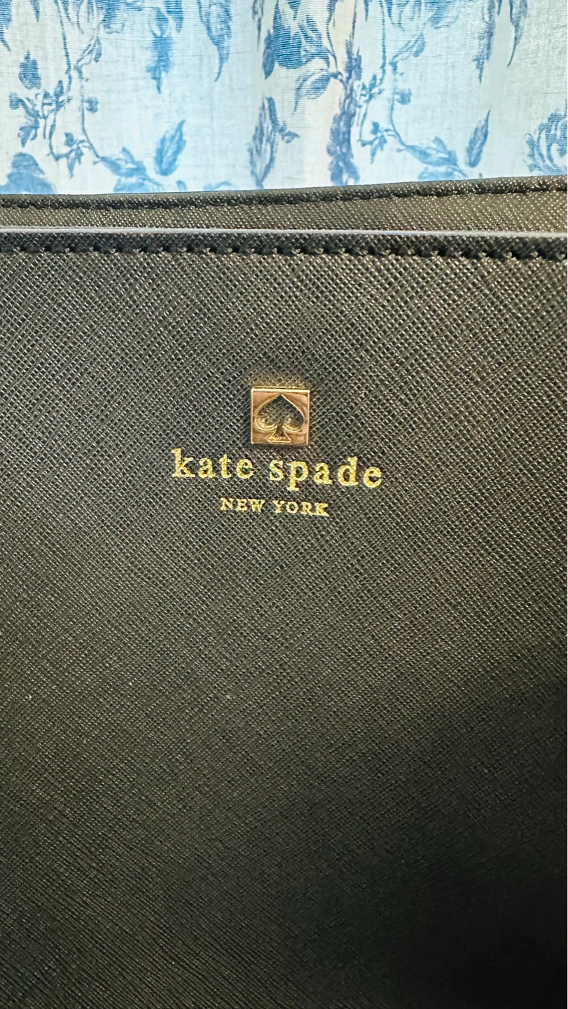 Kate Spade New York Black Leather Tote Handbag