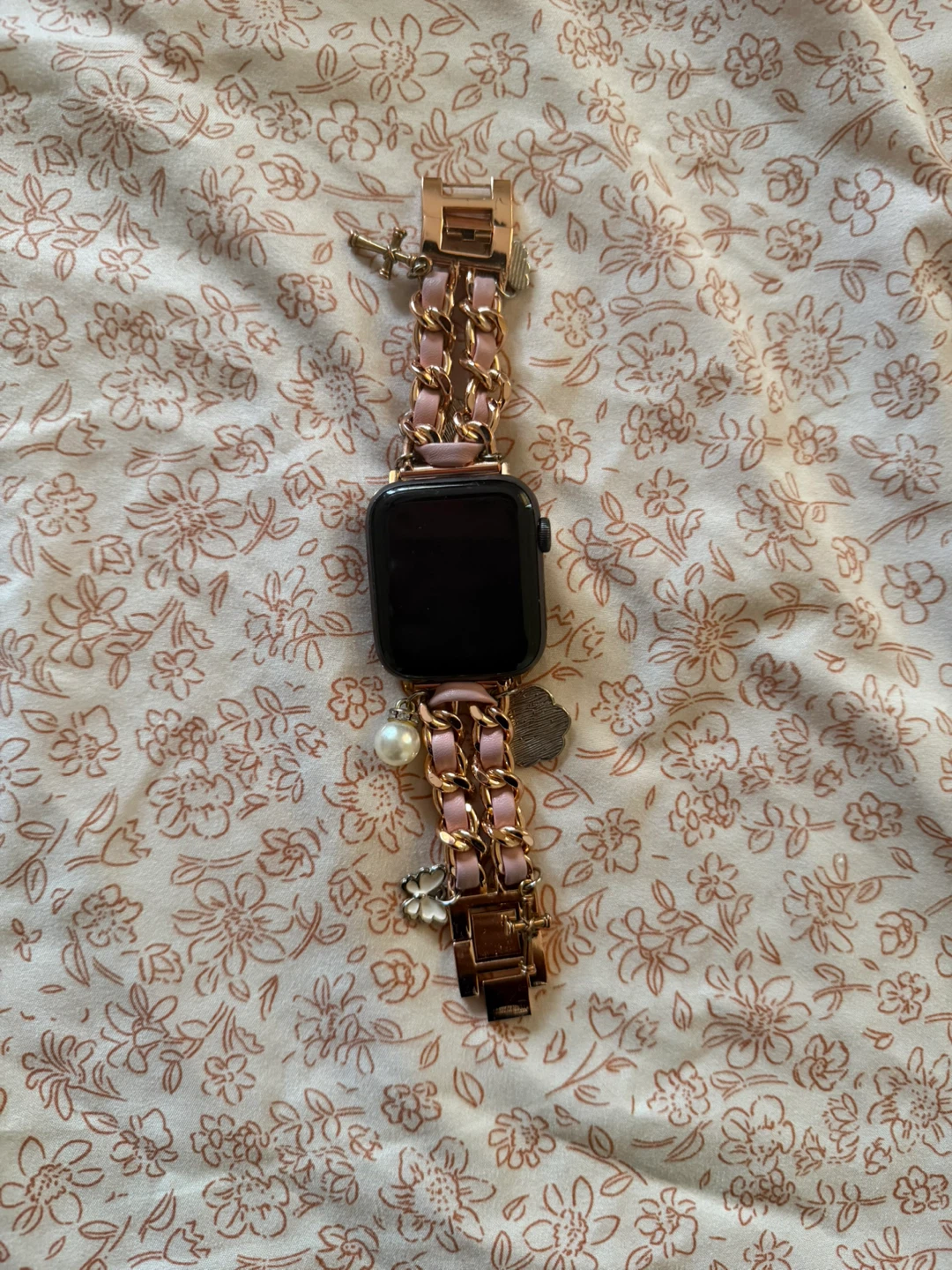 Apple Watch Band with Charms - Rose Gold Chain