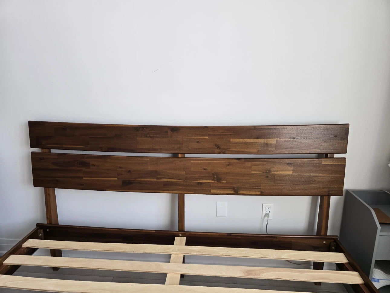 Acacia Solid Wood Platform Bed Frame - King - photo 4