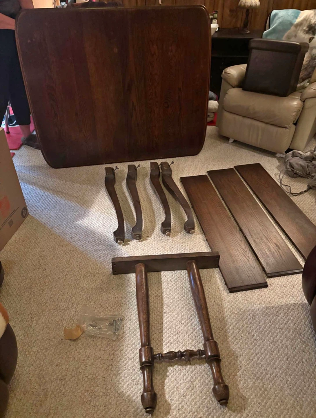 1910 CFM Furniture Dining Table with Extension Leaves - photo 4