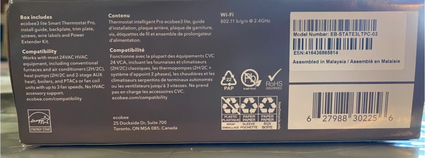 ecobee3 lite Smart Thermostat Pro - photo 2