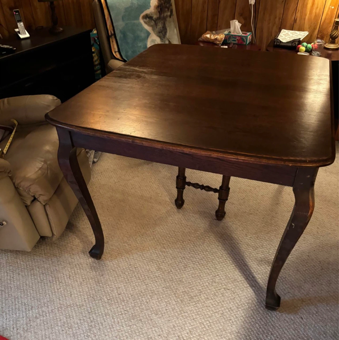 1910 CFM Furniture Dining Table with Extension Leaves