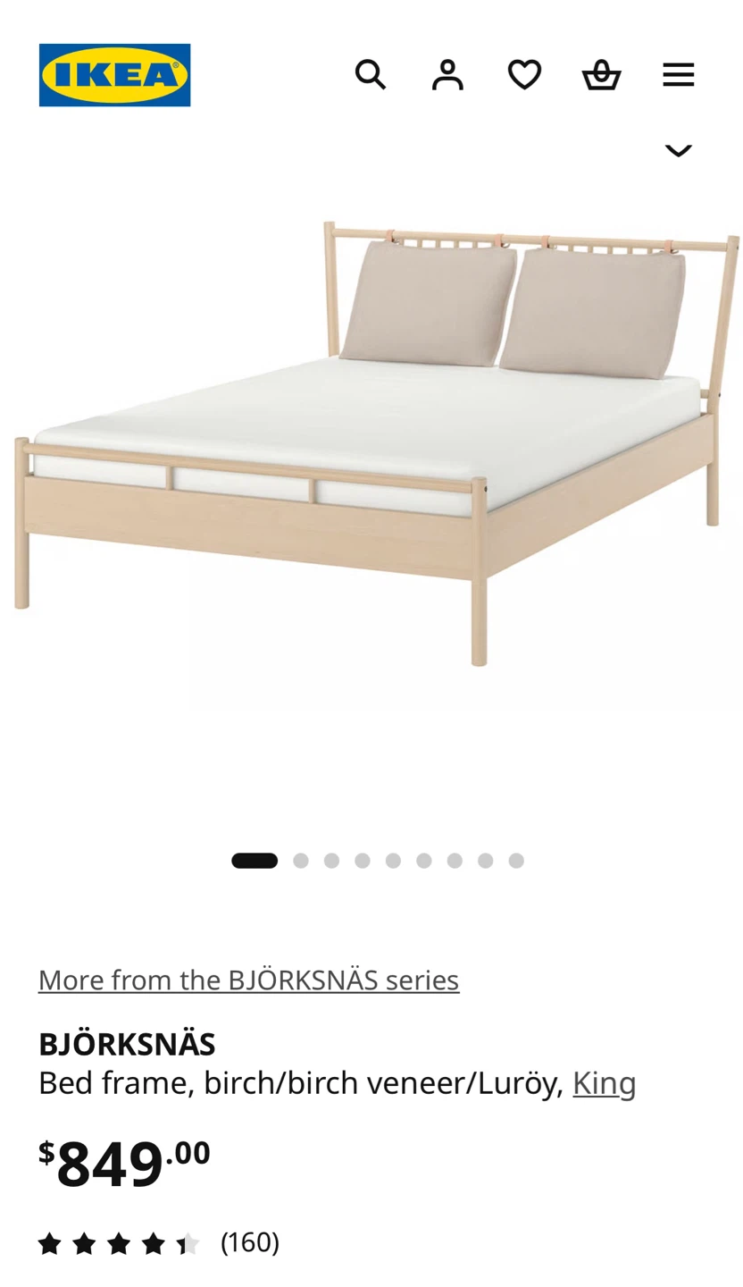 IKEA BJÖRKSNÄS King Bed Frame - photo 4