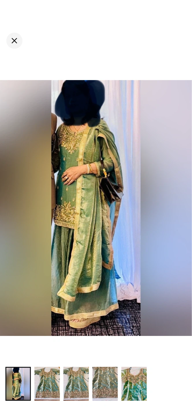 Embroidered Green Kameez sharara medium-la