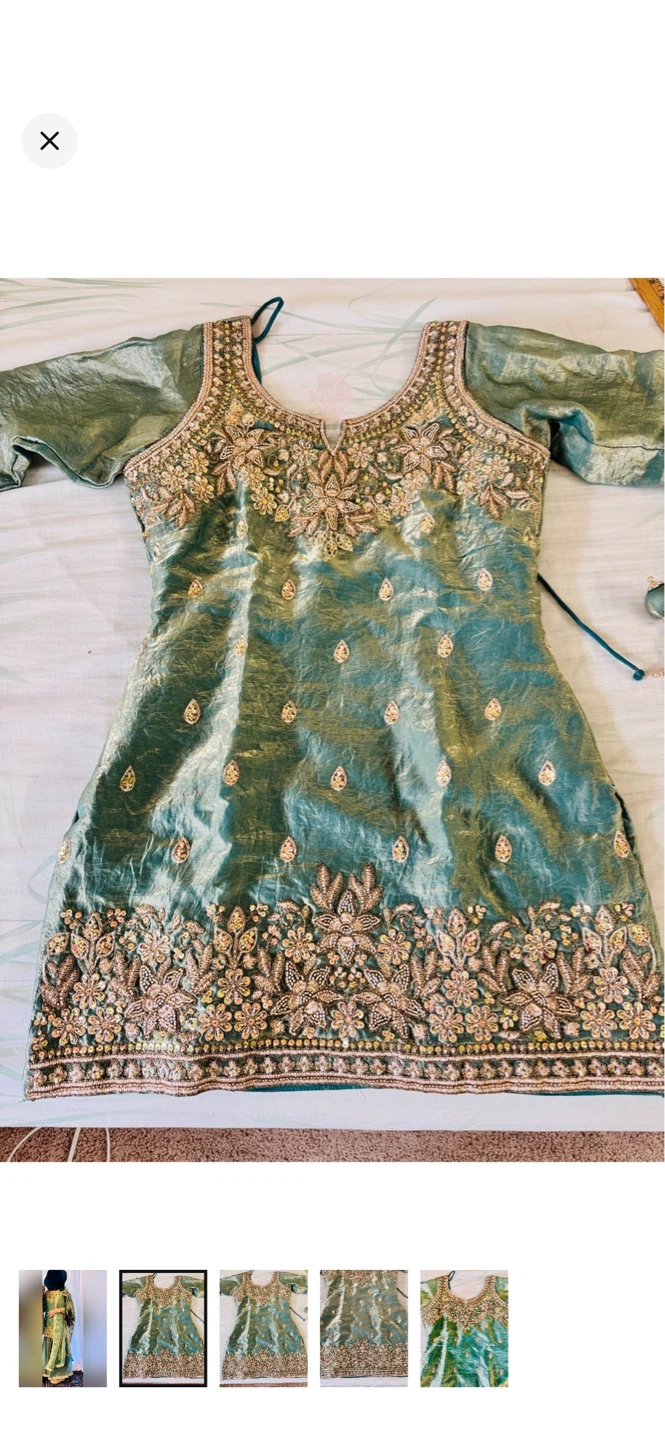 Embroidered Green Kameez sharara medium-la - photo 2