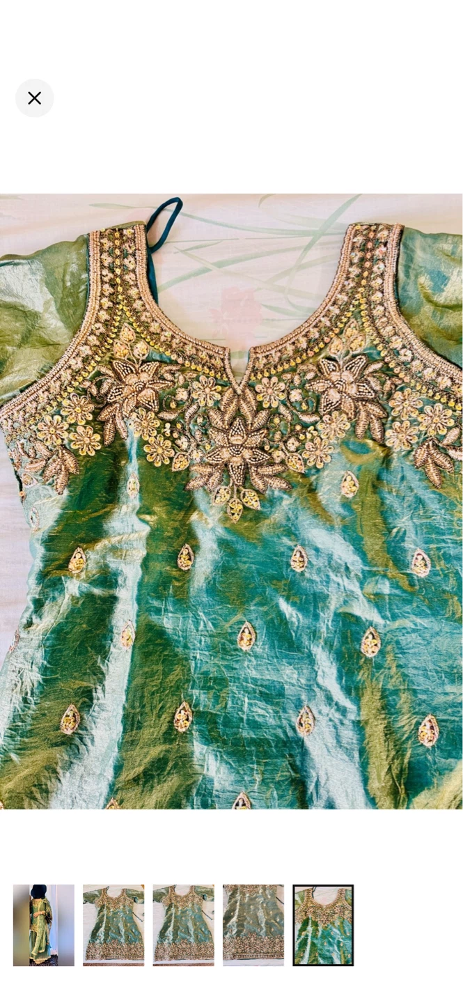 Embroidered Green Kameez sharara medium-la - photo 4