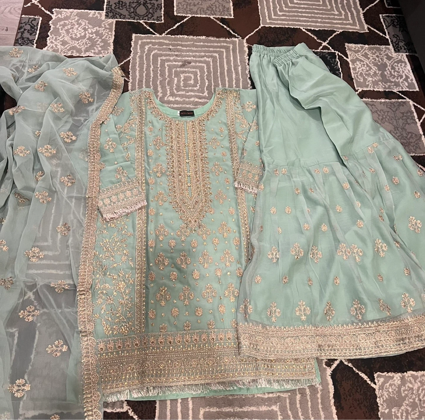 Embellished Pakistani Shalwar Kameez