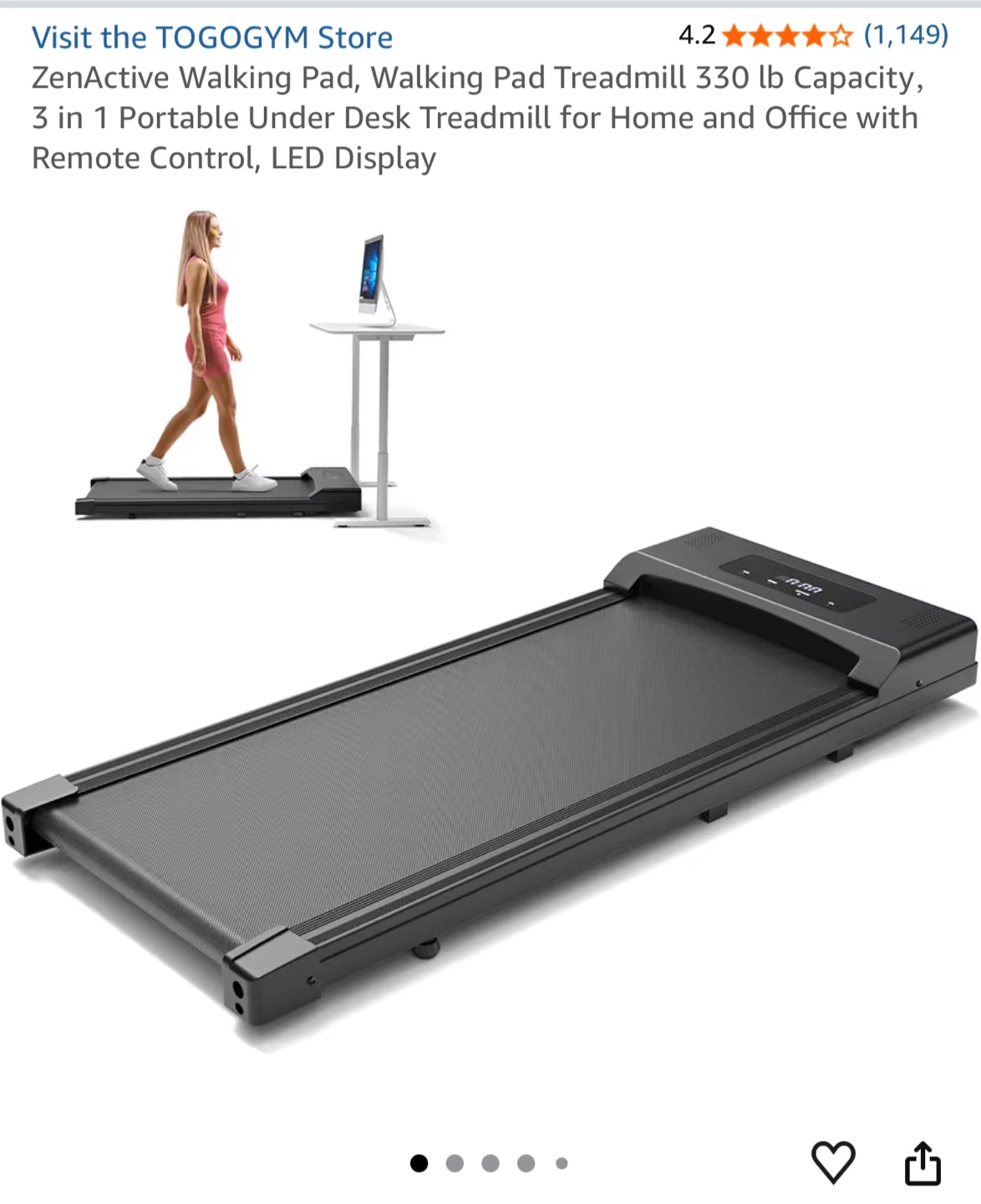 ZenActive Walking Pad Treadmill - photo 2