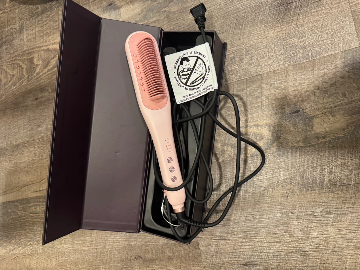 Wavytalk Pink Hair Straightener Brush