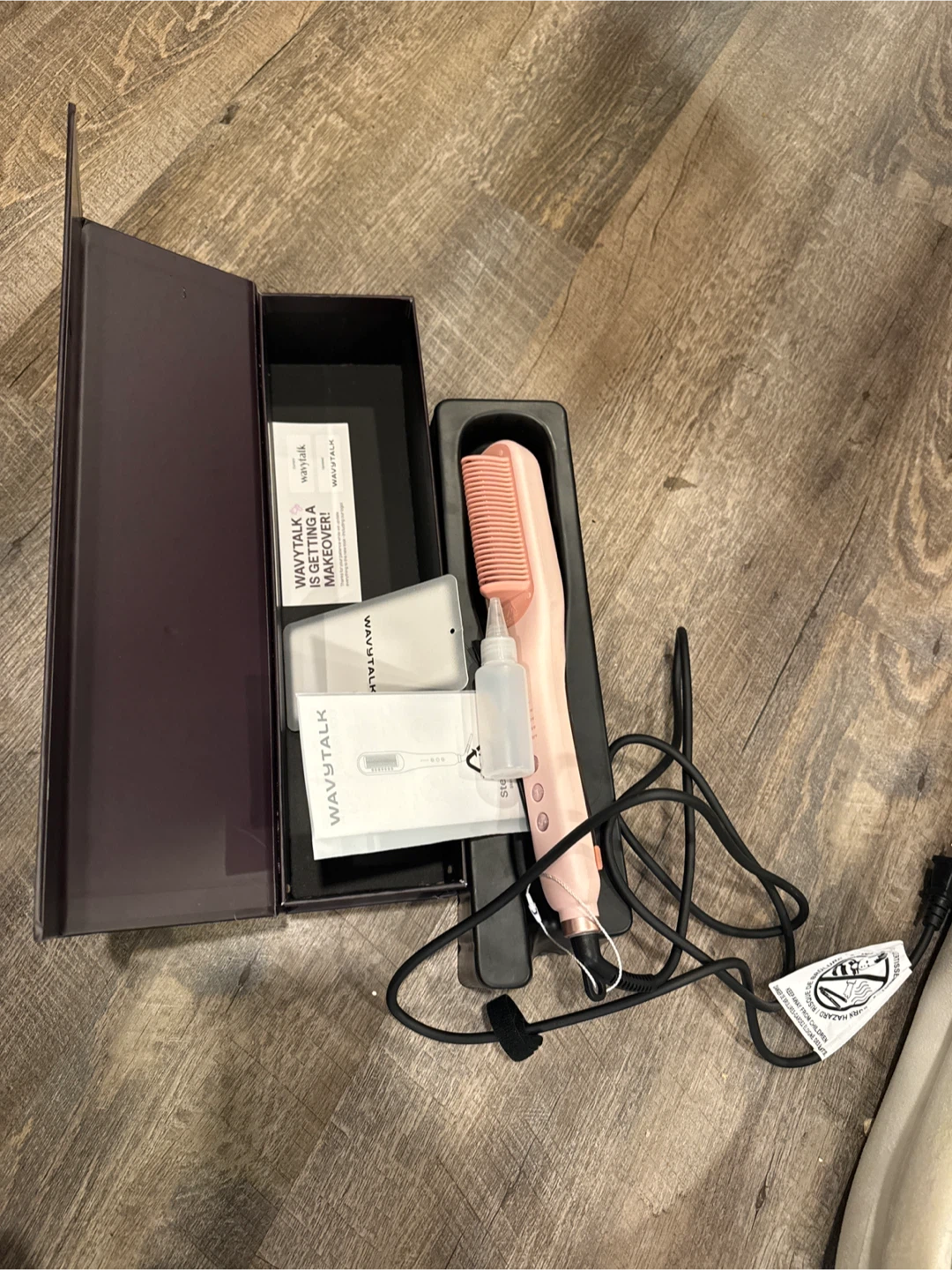 Wavytalk Pink Hair Straightener Brush - photo 3