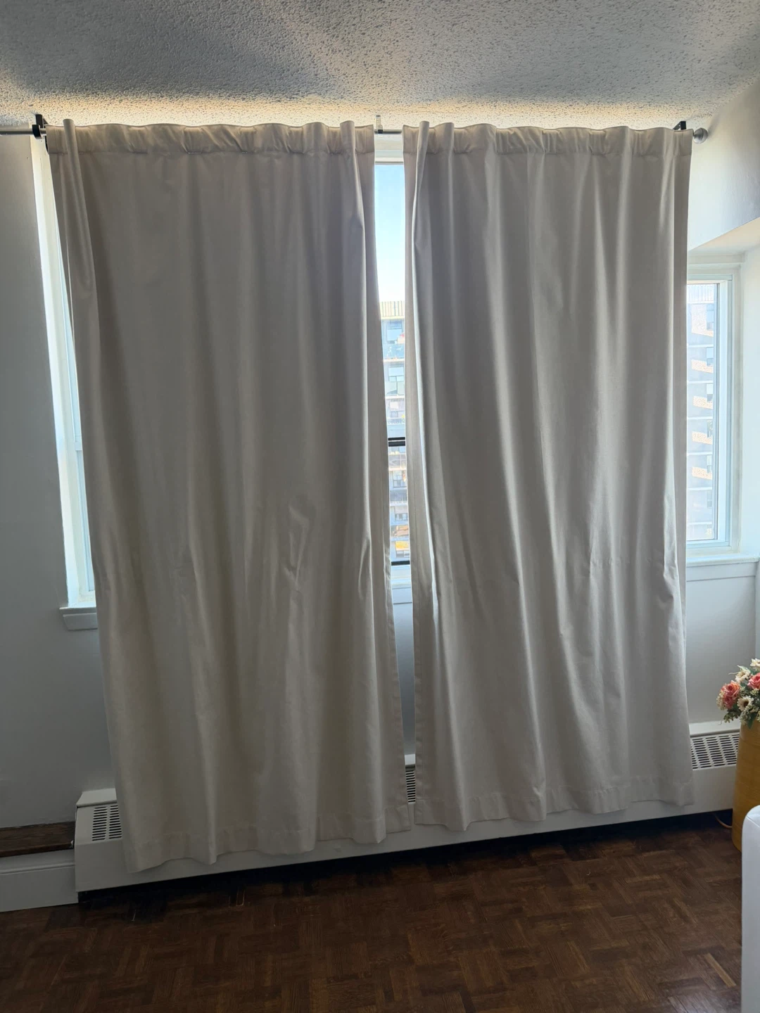 Light Beige Linen Blend Curtains - photo 3