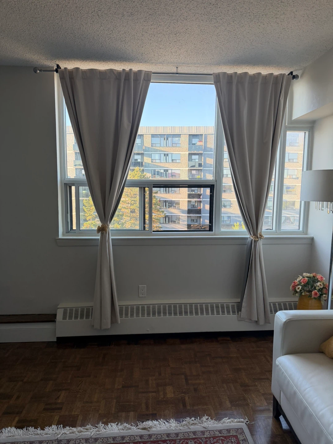 Light Beige Linen Blend Curtains