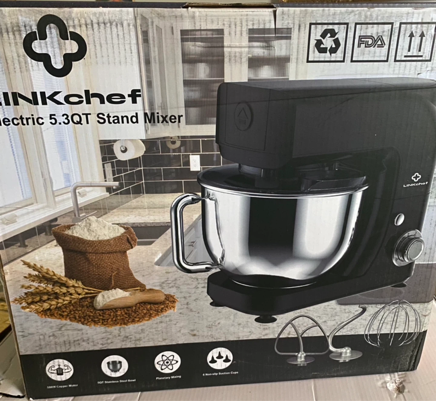 LINKChef Electric 5.3QT Stand Mixer