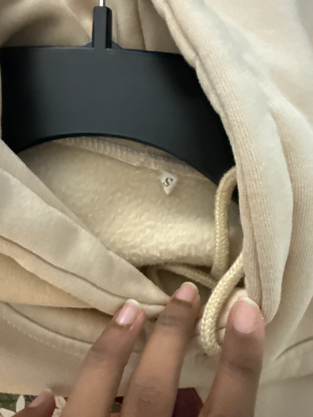 Beige Hoodie with Mushroom Graphic - photo 2
