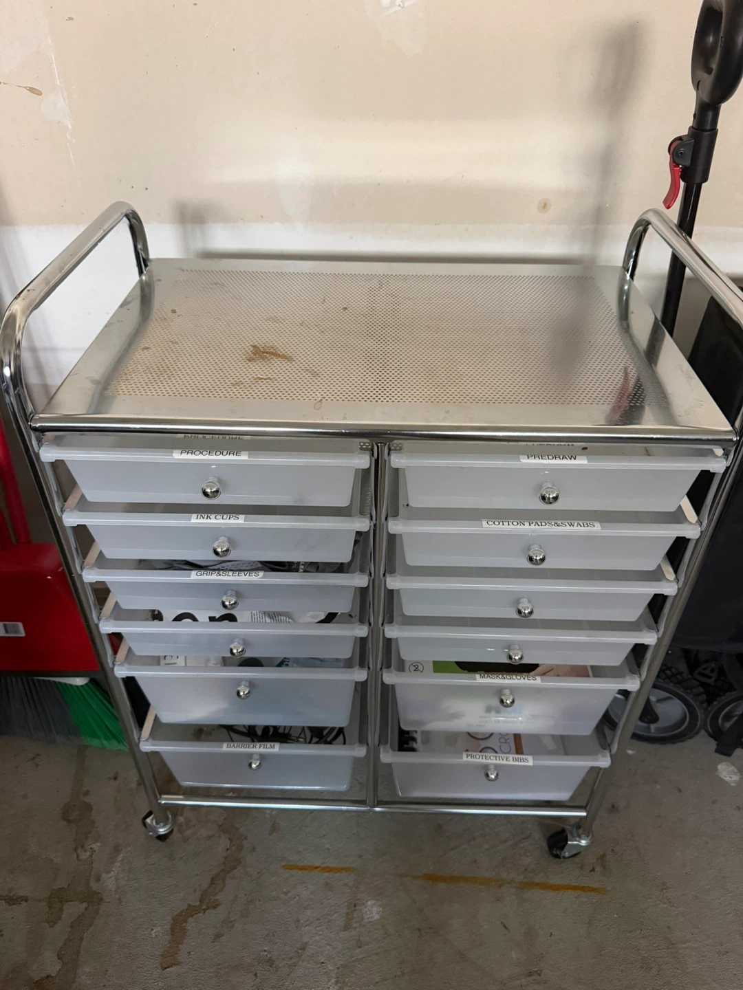 Rolling Storage Cart with 12 Drawers