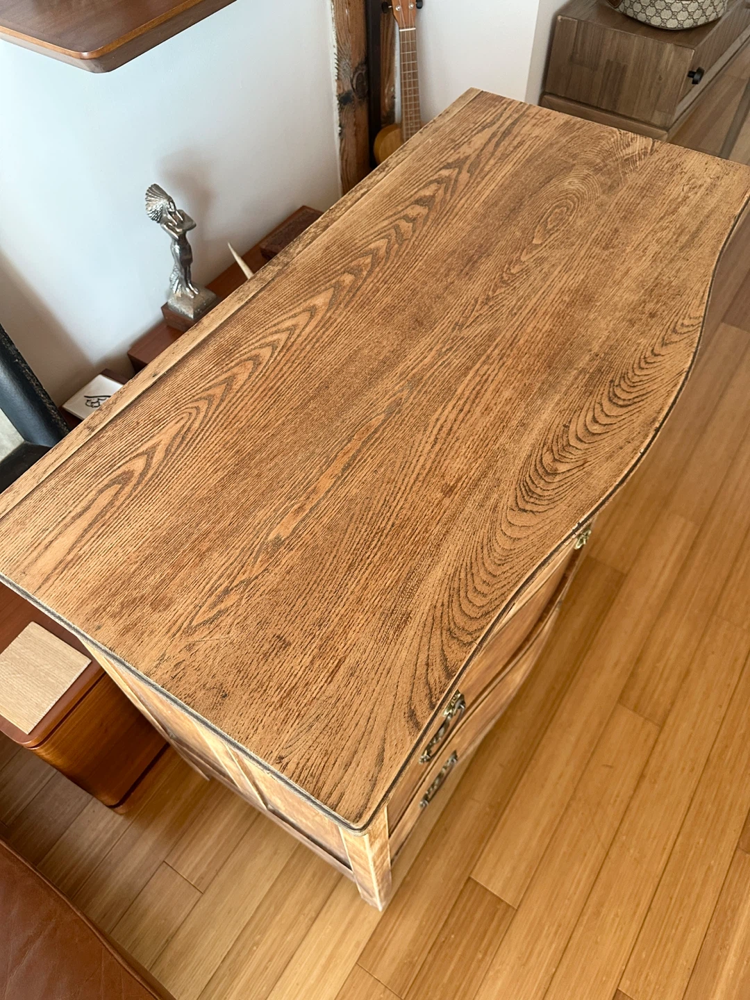 ANTIQUE OAK BOHO CHIC RUSTIC DRESSER VINTAGE WARDROBE - photo 5