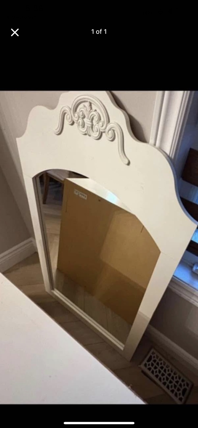 White Decorative Arch Mirror