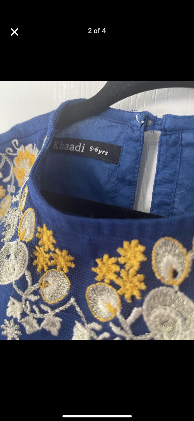 Khaadi Blue Embroidered 2-Piece Outfit - Size 5-6yrs - photo 2