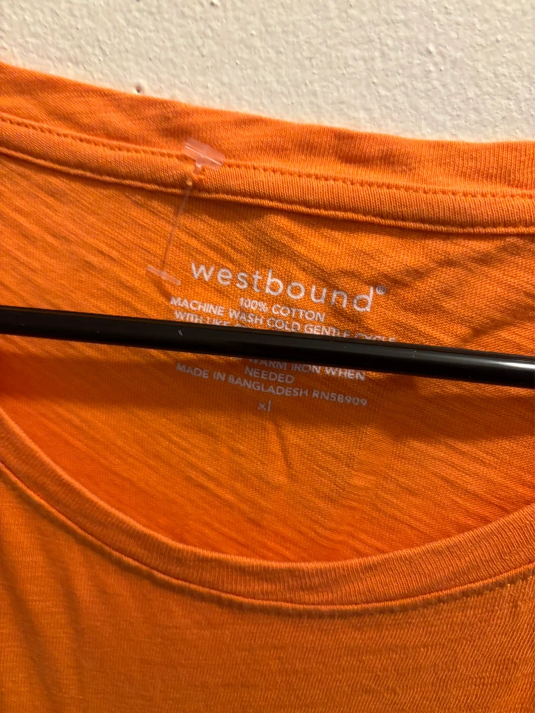 NEW-Westbound Orange Eyelet Sleeve T-Shirt XL - photo 2