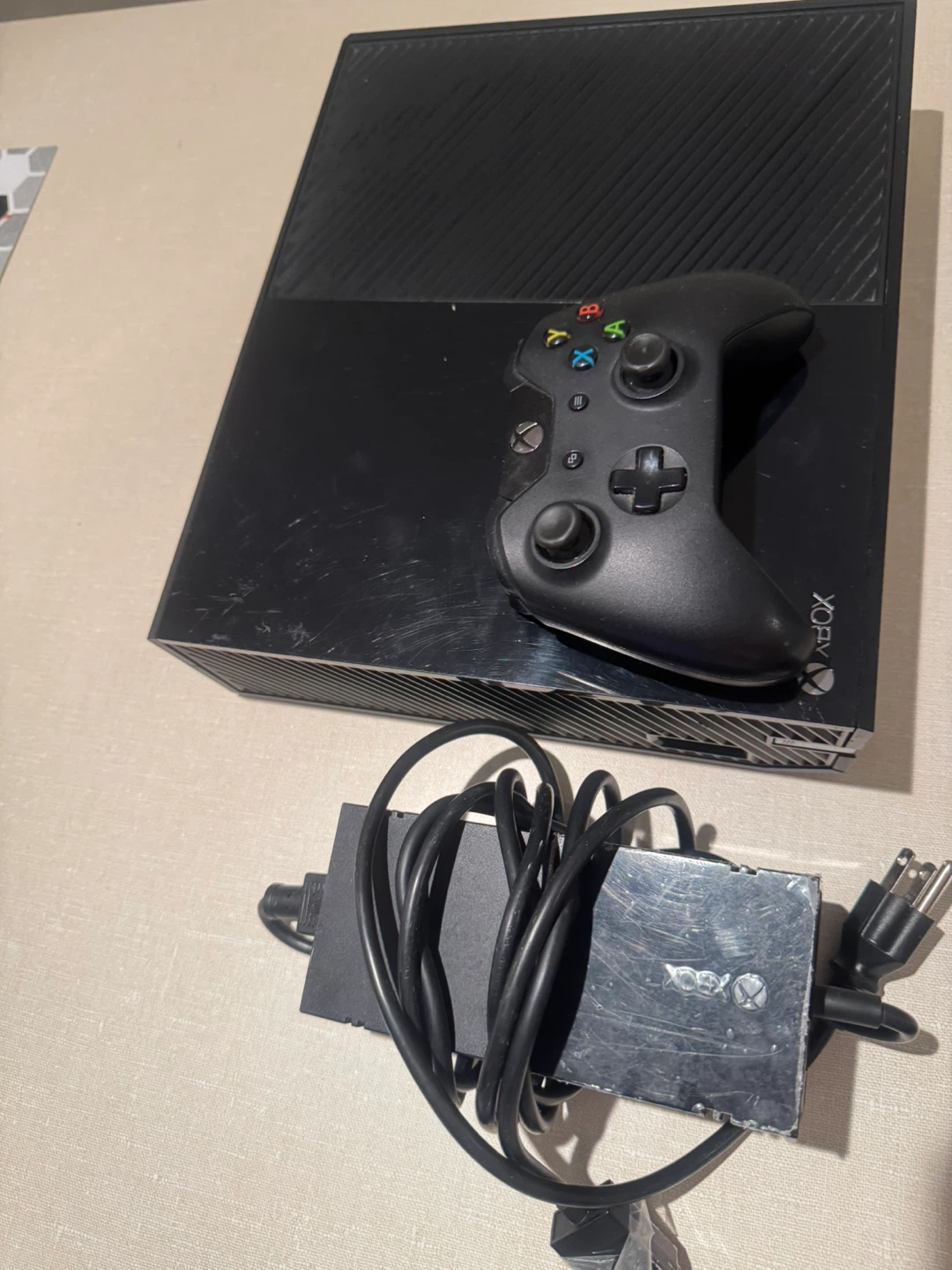 Xbox One Console with Controller and Power Supply