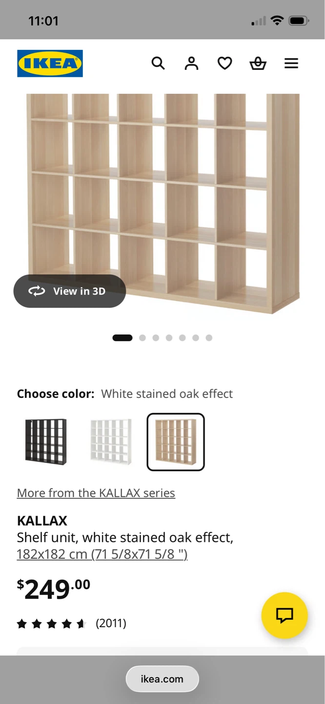 ikea KALLAX shelf unit, delivery