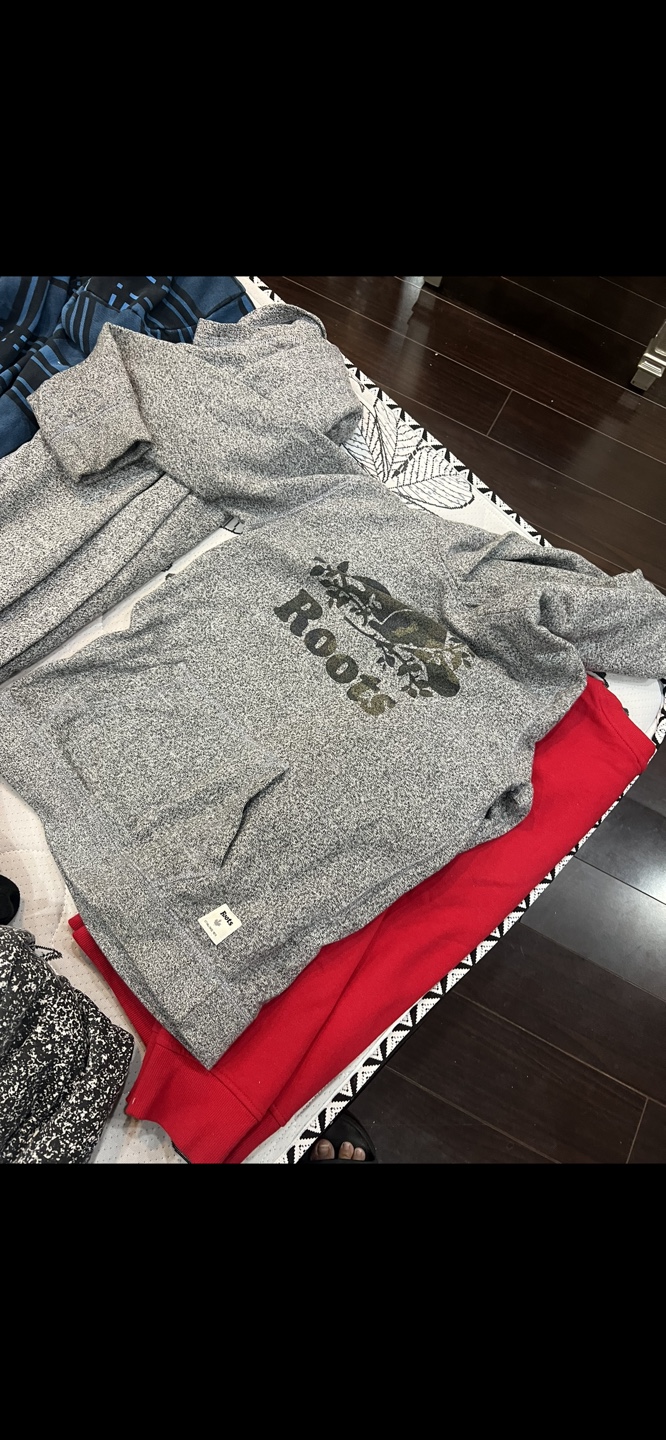 Boys size 10/14 year lot Roots Grey Full Zip Hoodie and more - photo 3