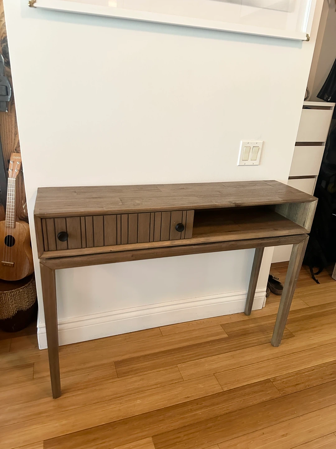 MODERN CONTEMPORARY WOOD ENTRY HALL WAY CONSOLE TABLE