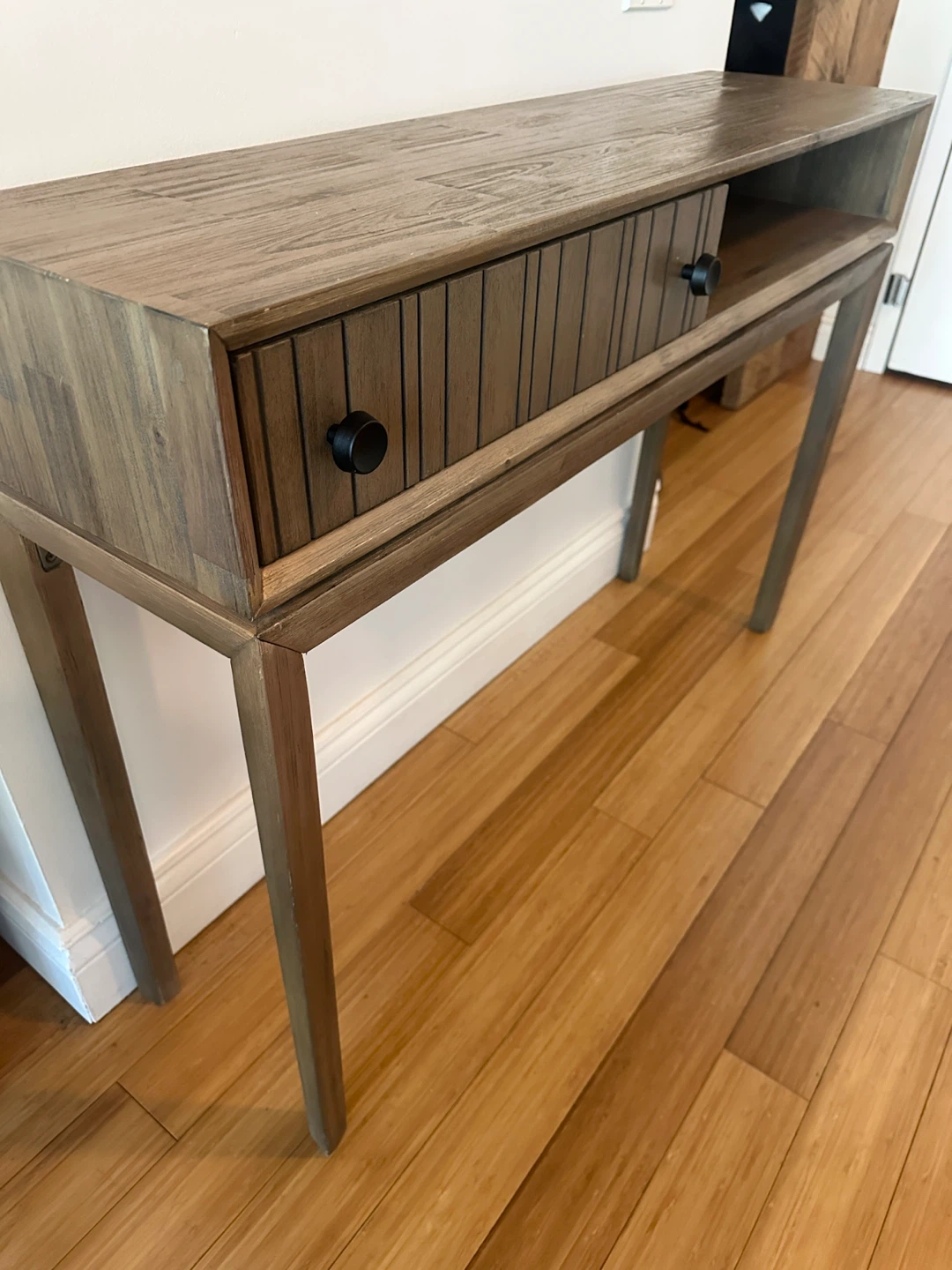 MODERN CONTEMPORARY WOOD ENTRY HALL WAY CONSOLE TABLE - photo 4