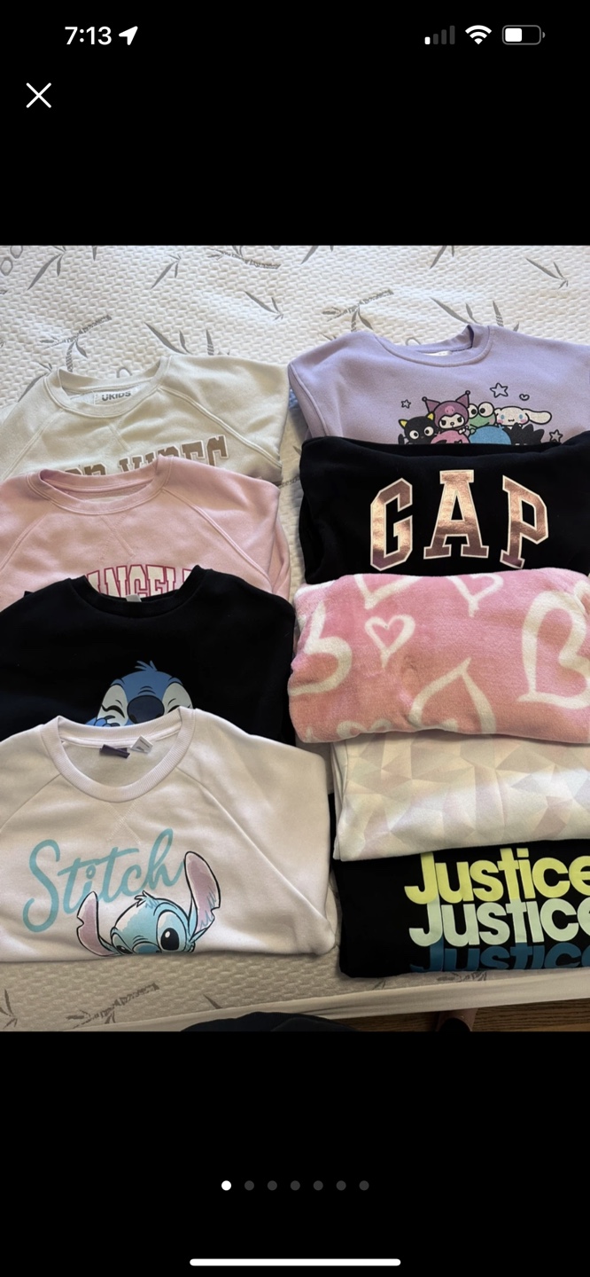 Girls' Clothes Bundle - Shorts, T-shirts, Sweatshirts,