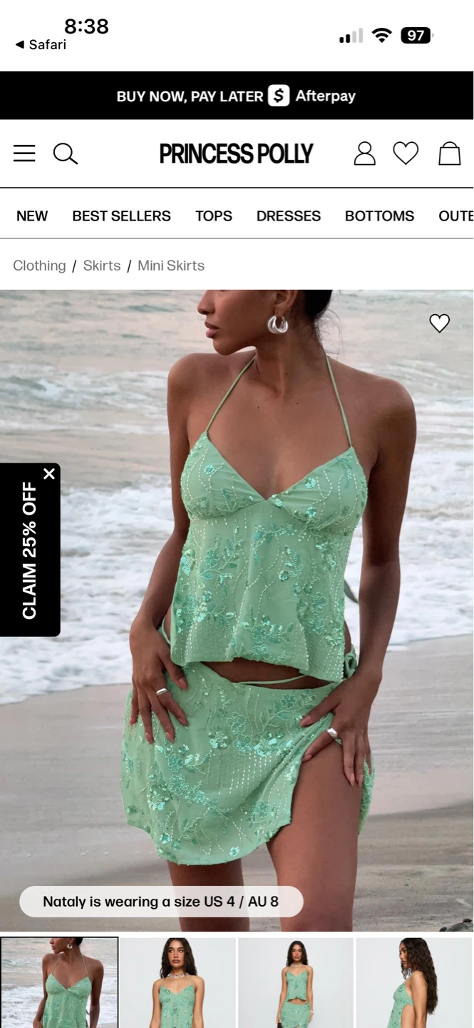Princess Polly Sequin Halter Top & Mini Skirt Set - photo 2
