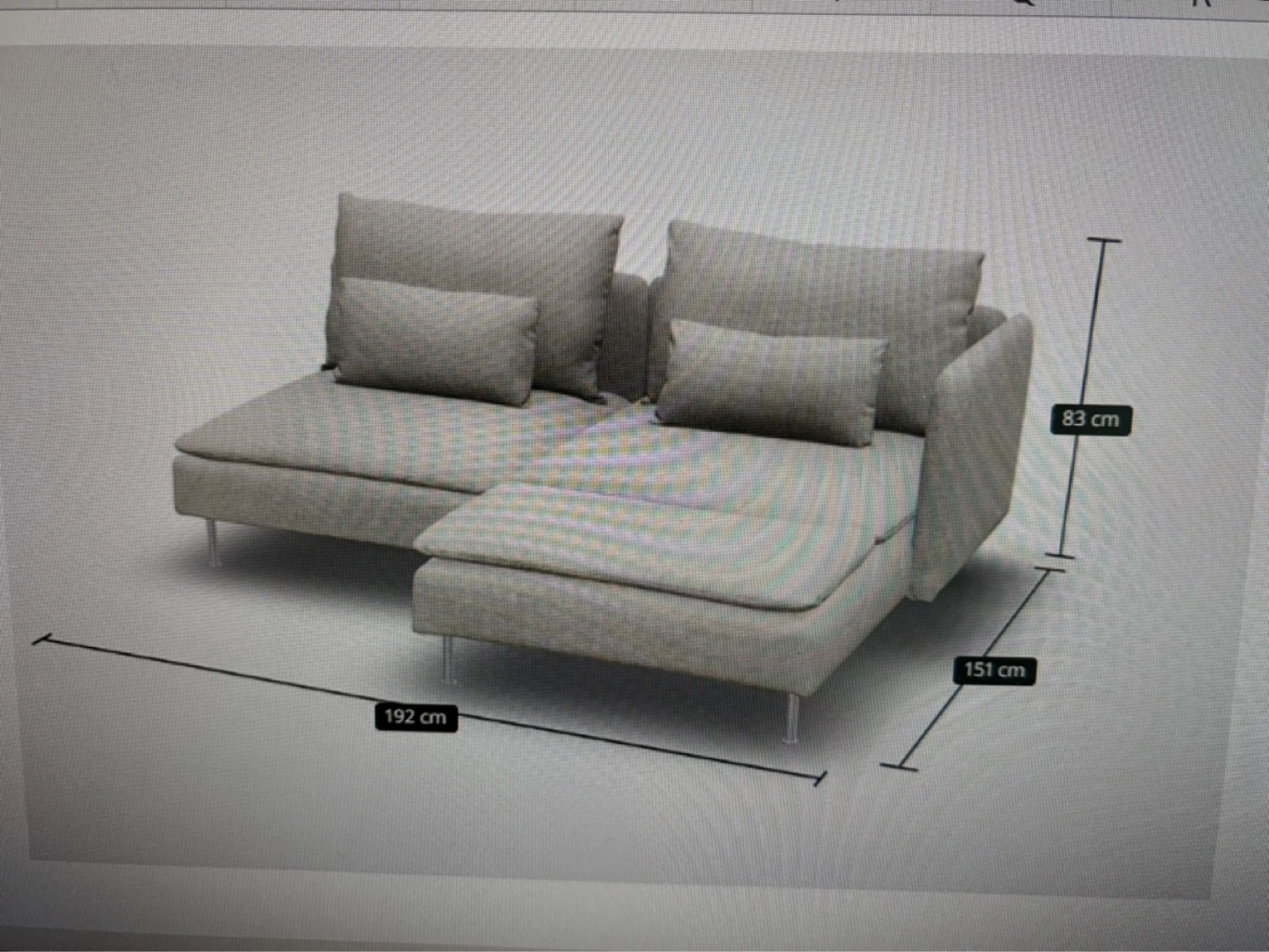 IKEA SÖDERHAMN Sectional Sofa (Light Gray) - photo 4