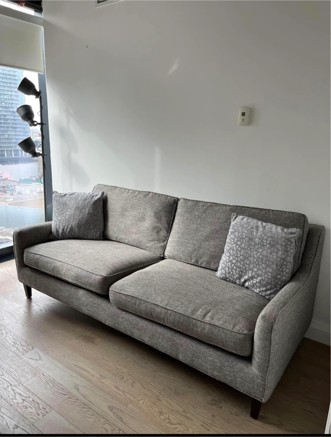 Urban Barn Grey Fabric Couch - photo 2