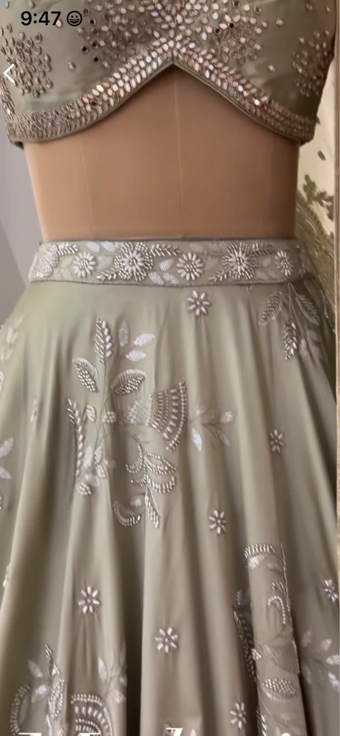 Sage Green Embroidered Lehenga Choli - photo 4