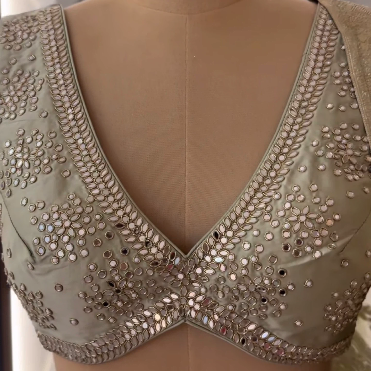 Sage Green Embroidered Lehenga Choli - photo 3