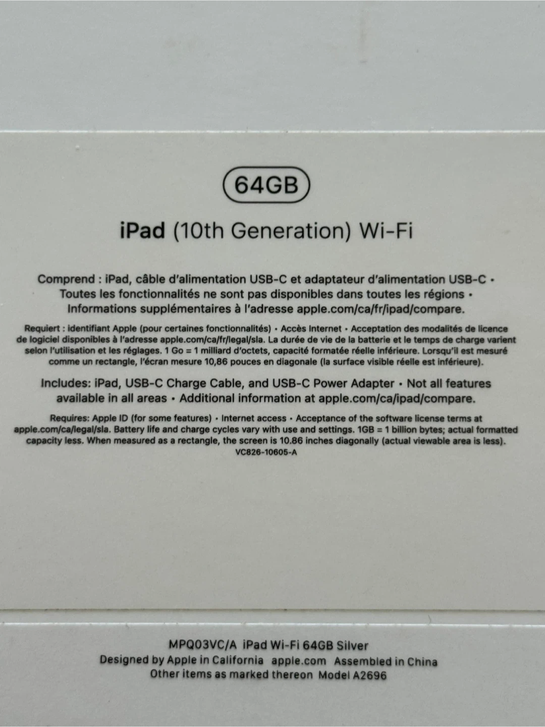 SEALED Apple iPad 10th Gen 64GB Wi-Fi - photo 4