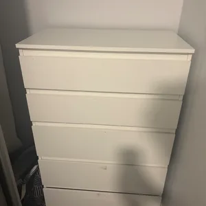 White 5-Drawer Dresser