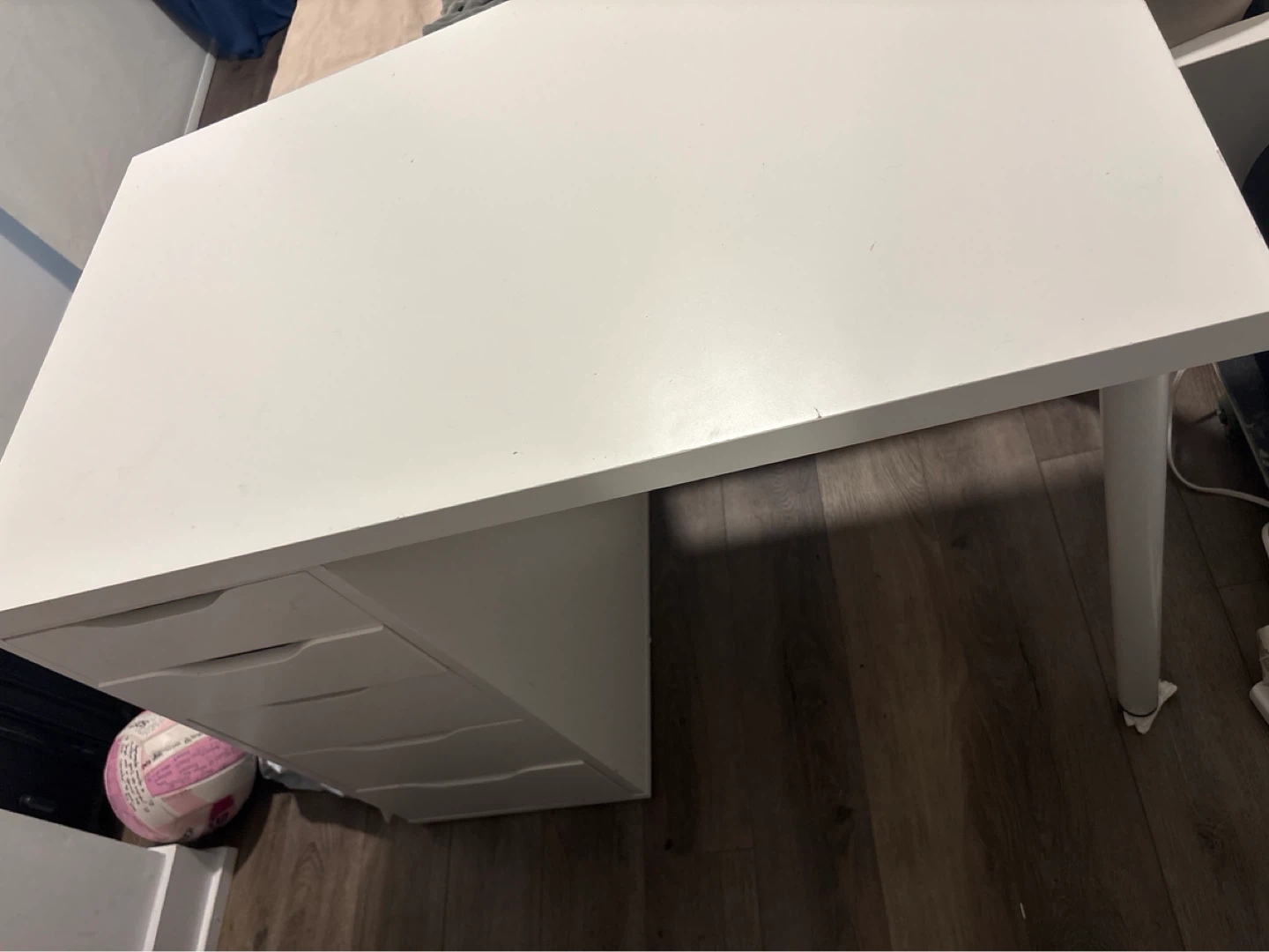White IKEA Alex Drawer Unit Desk