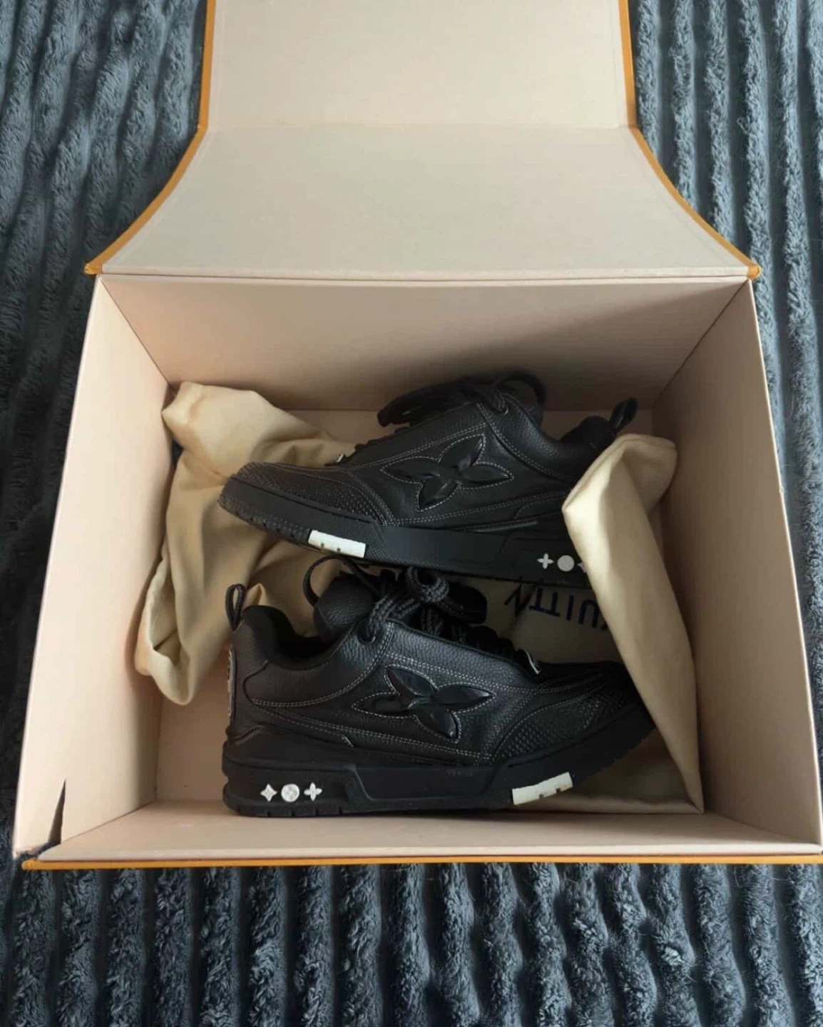 Louis Vuitton Black Leather Sneakers