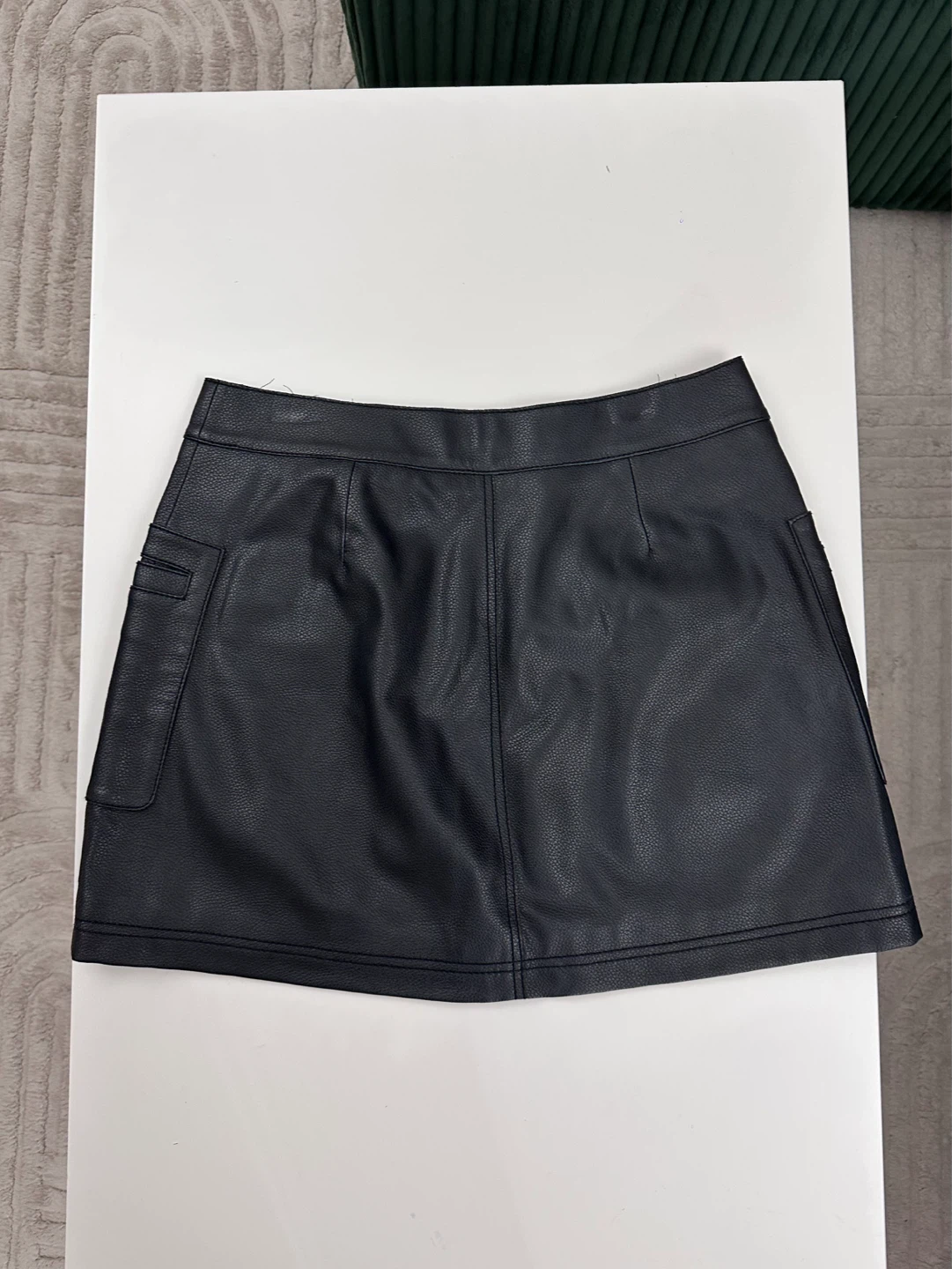 Free People Black Faux Leather Mini Skirt - photo 2